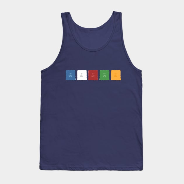 Prayer Flags in Tibet Tank Top by footloosefabric